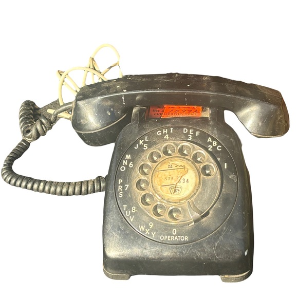 Vintage Automatic Electric Bell System Black Rotary Desk Phone Telephone - Picture 3 of 3